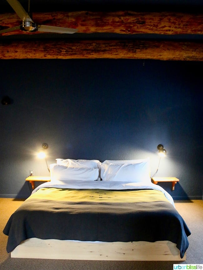 bedroom at Suttle Lodge in Sisters, Oregon