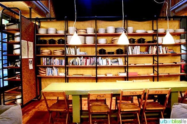 Library Communal Table at Suttle Lodge in Sisters, Oregon