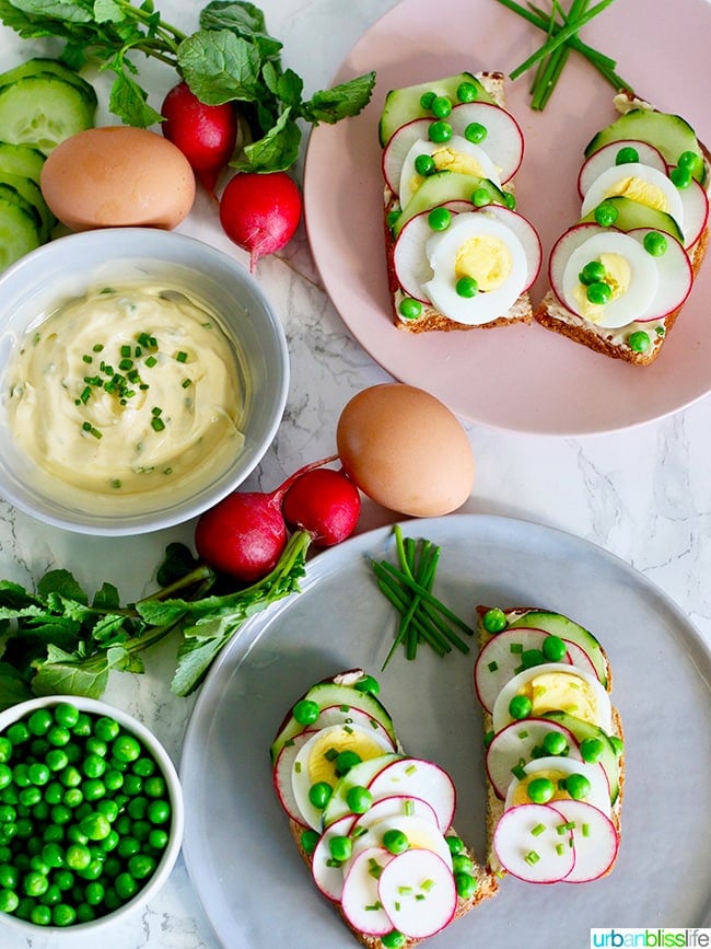 Spring Crudite Toast