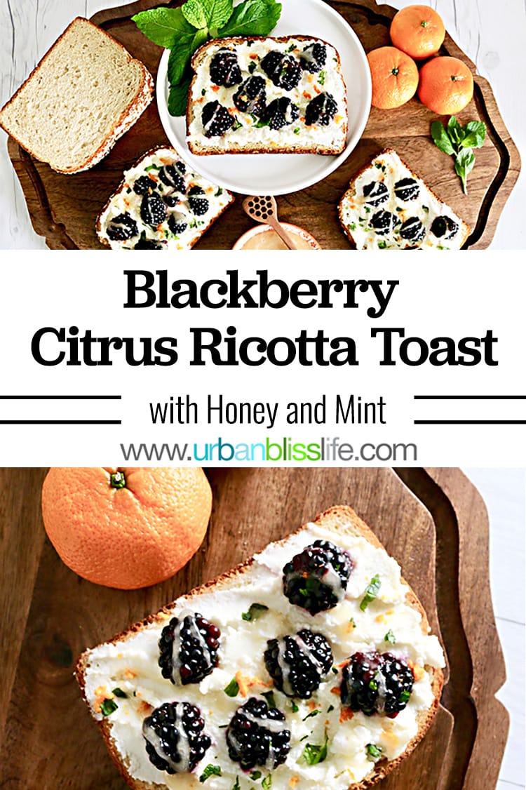 Blackberry citrus ricotta toast