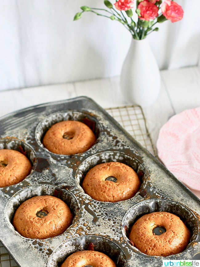 Mini Citrus Bundt Cakes in pan