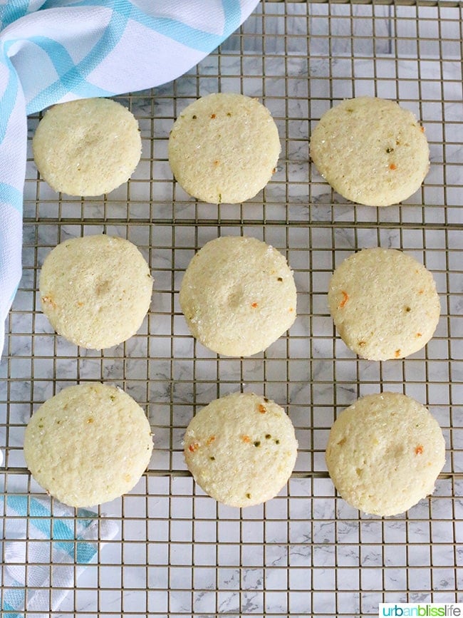 Lemon Sugar Cookies on rack