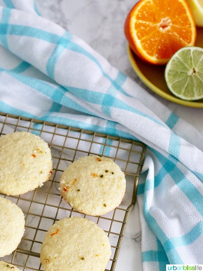 Citrus Sugar Cookies recipe on UrbanBlissLife.com