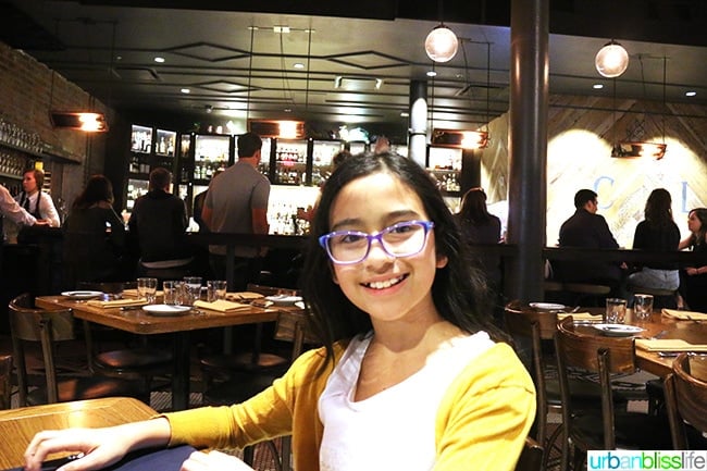 girl at table