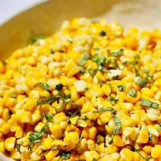 Grilled or Sautéed Corn with Basil Butter