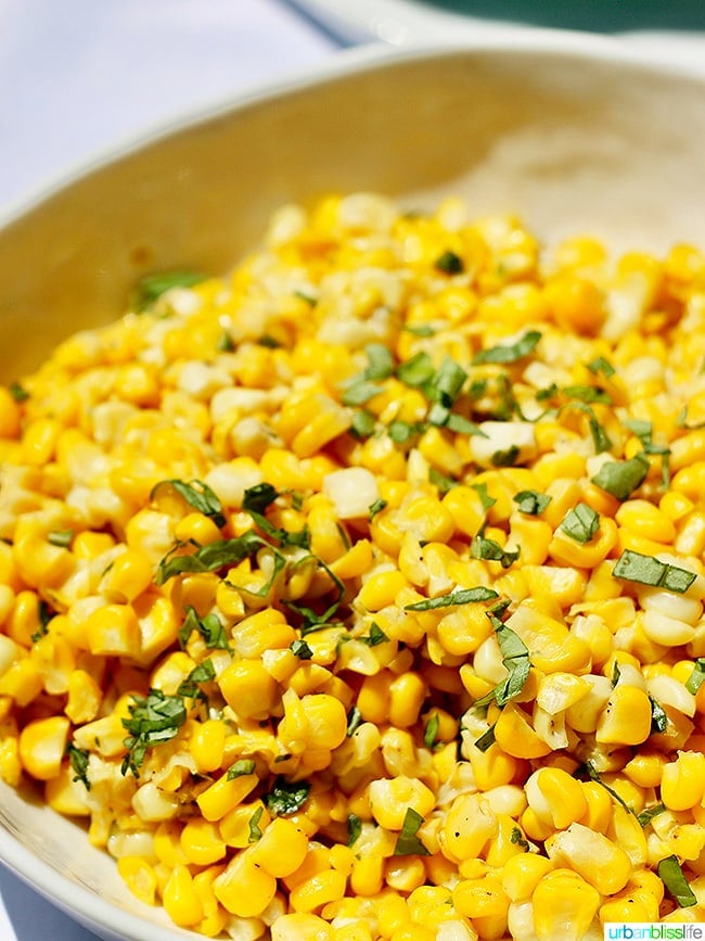 Corn with Basil Lime Butter