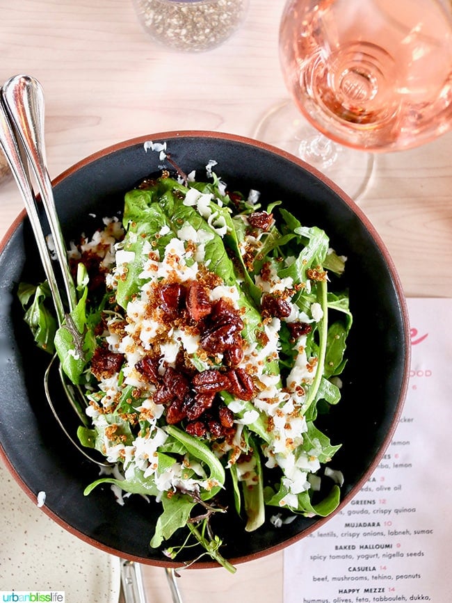 green salad at Tusk weekend happy hour