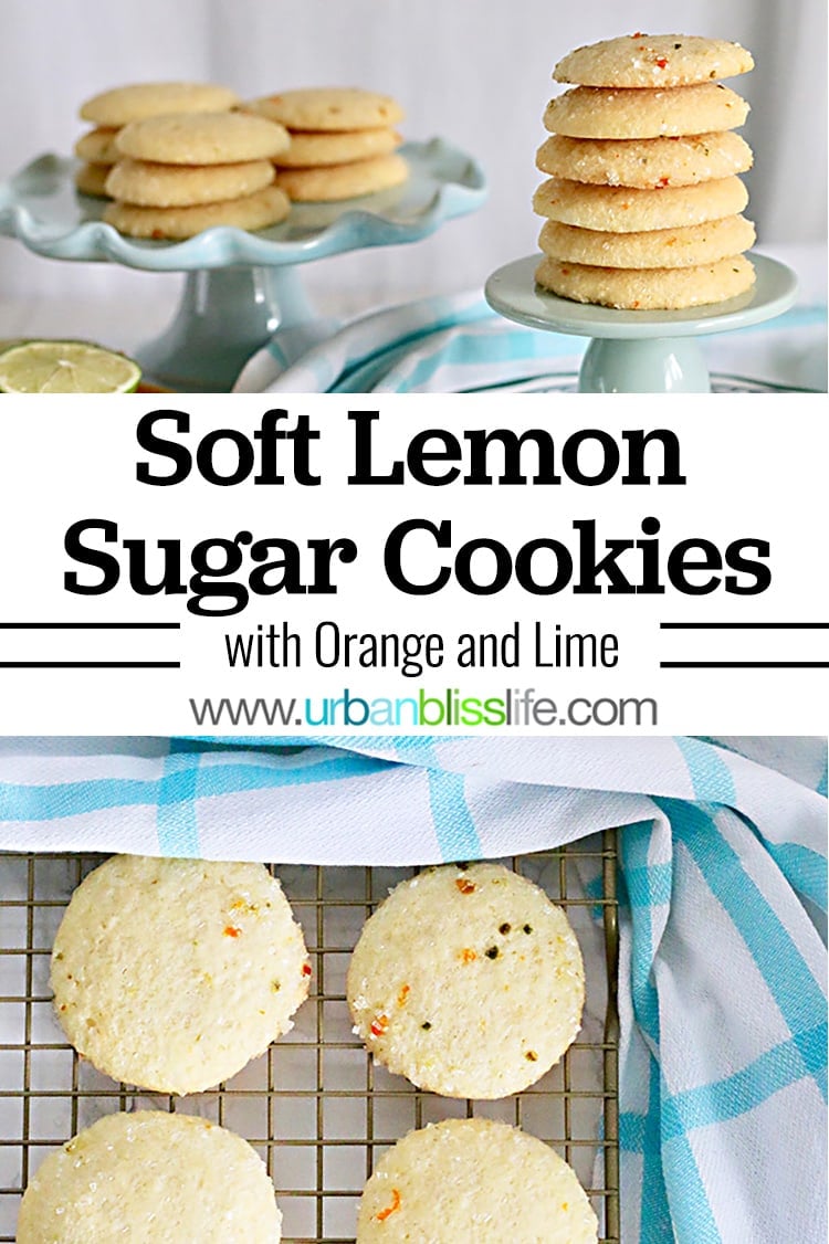 soft lemon sugar cookies on urbanblisslife.com