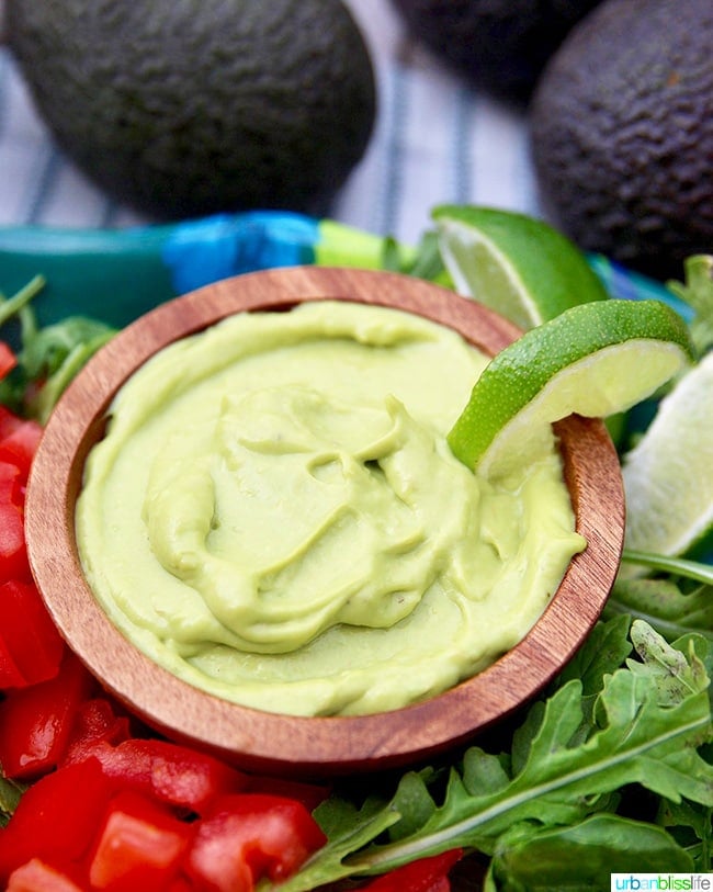 avocado lime dressing on UrbanBlissLife.com