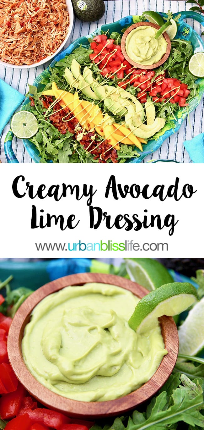 Creamy Avocado Lime Dressing & Dip on UrbanBlissLife.com