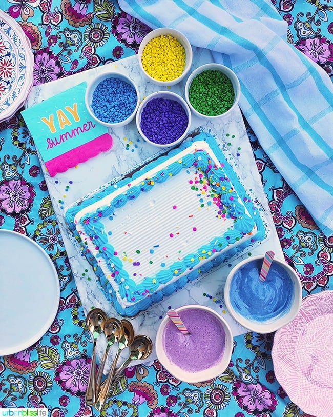 ice cream cake sprinkles and homemade magic shell