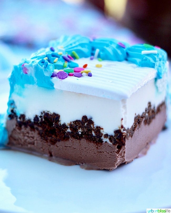 ice cream cake slice