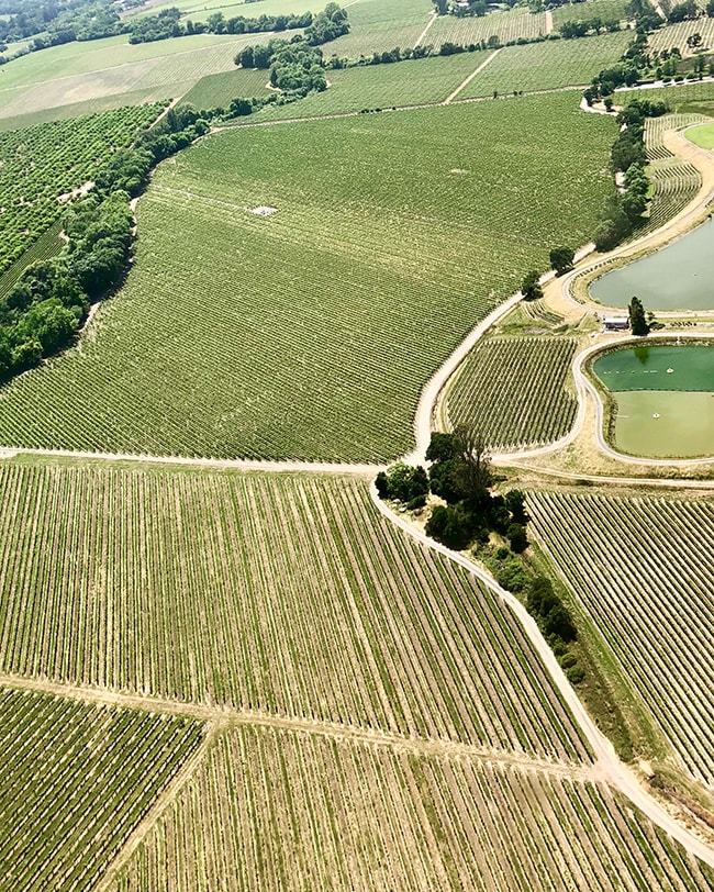 farmland views from airplane 