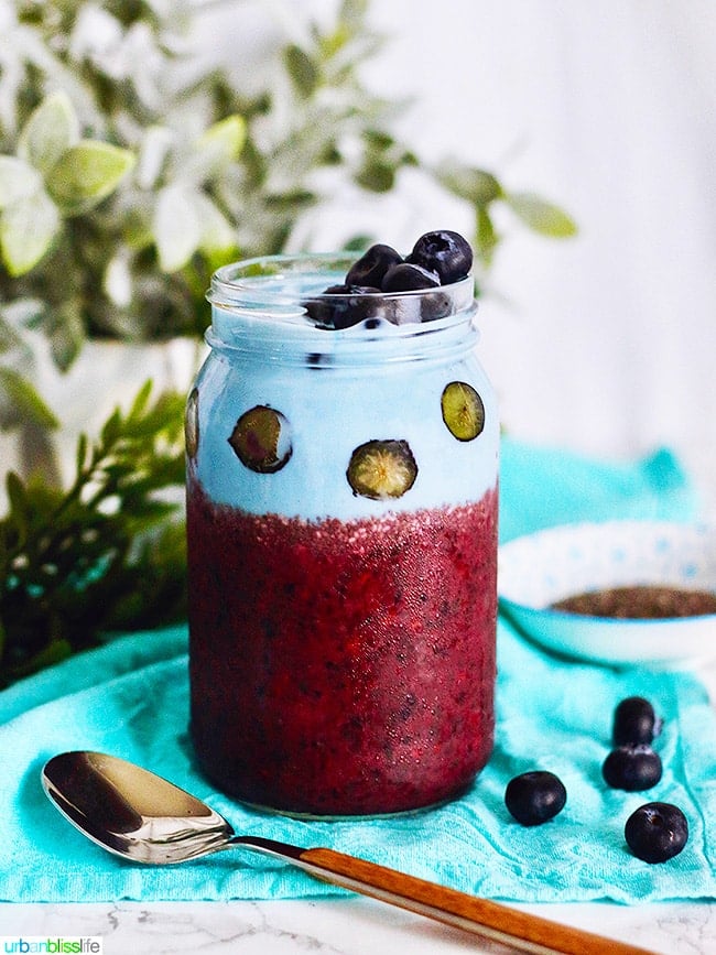 Triple Berry Chia Smoothies