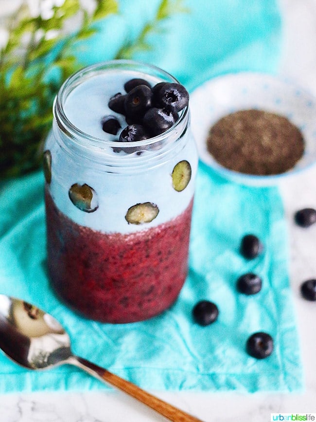 Triple Berry Chia Whole30 Smoothie on UrbanBlissLife.com