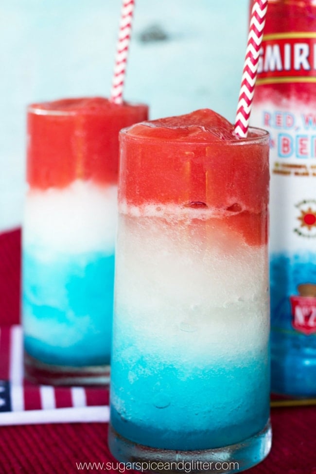 Patriotic Berry Slushie Cocktail