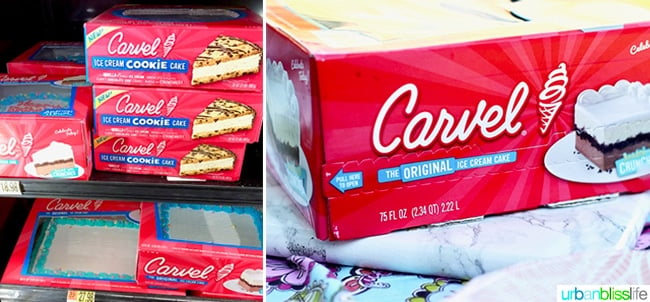 carvel ice cream cake with confetti