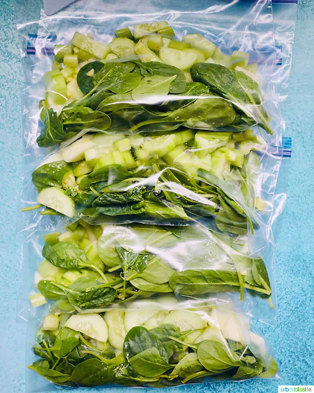 freezer-ready green smoothie packs