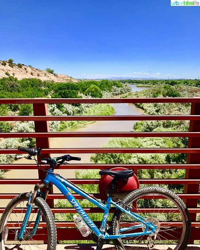 bike tour over rio grande in in Albuquerque, New Mexico