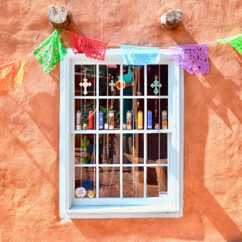 colorful window in Old Town Albuquerque, New Mexico