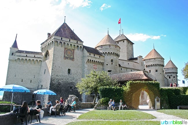 full view of Chateau de Chillon