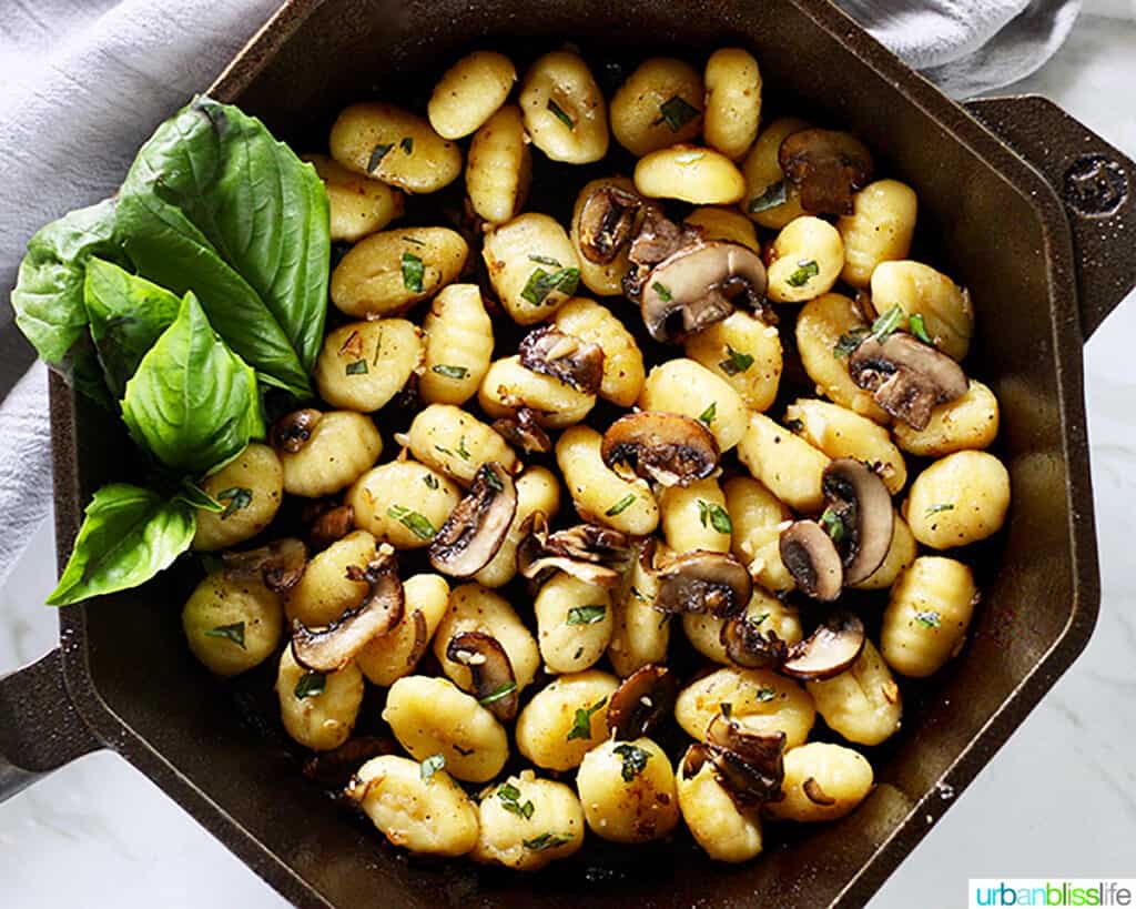 Mushroom Gnocchi - Easy Skillet Recipe | Urban Bliss Life