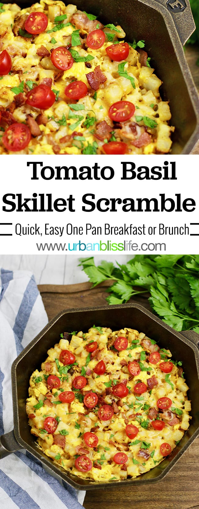 Tomato Basil Skillet Scramble