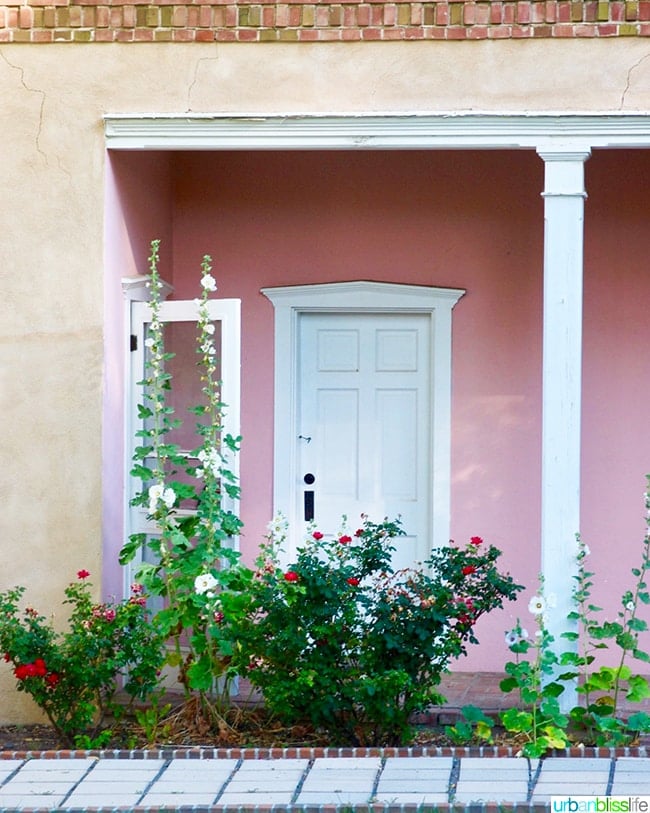 pink wall Los Poblanos Inn Albuquerque New Mexico 