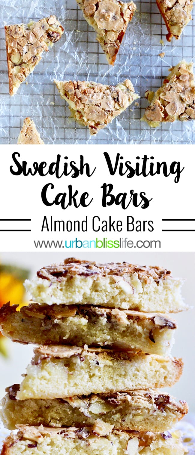 Swedish Visiting Cake Bars almond bars on UrbanBlissLife.com
