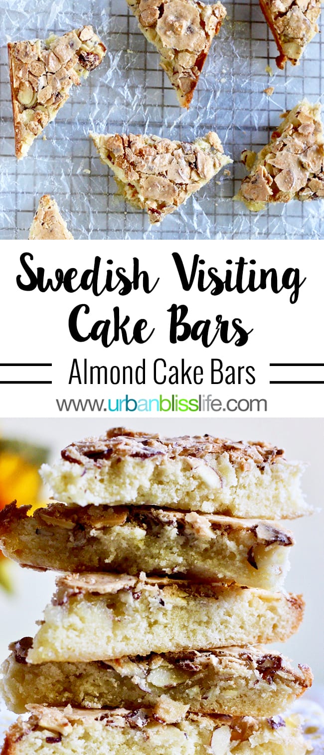 Swedish Visiting Cake Bars (almond bars) - Urban Bliss Life