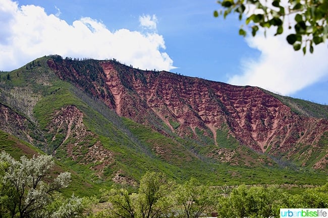 Beautiful red mountains of Glenwood Springs, Colorado