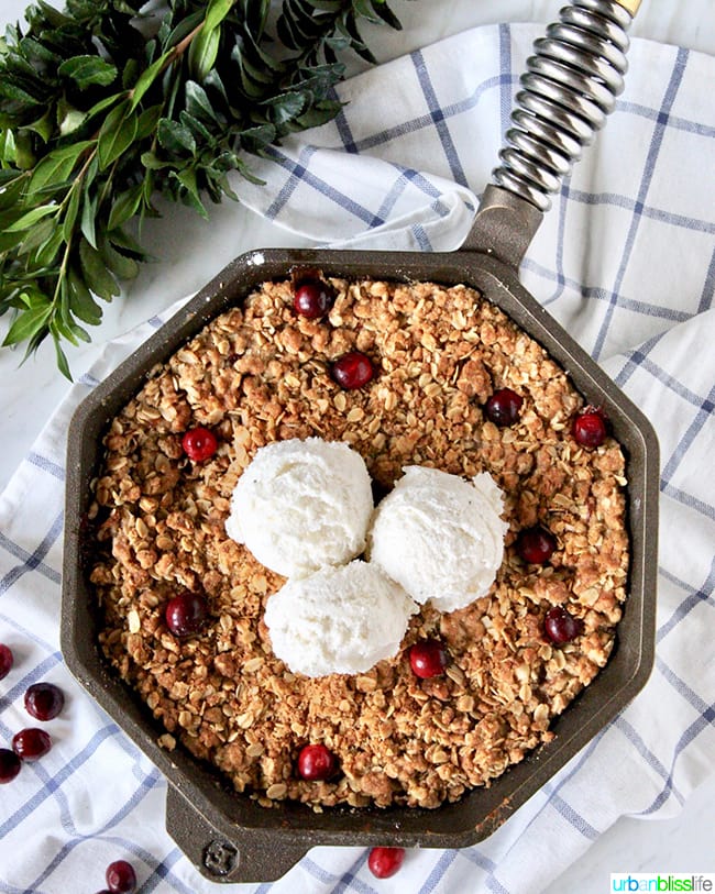 Skillet Apple Cranberry Crisp