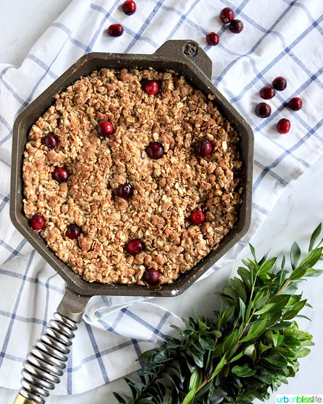 Skillet Apple Cranberry Crisp