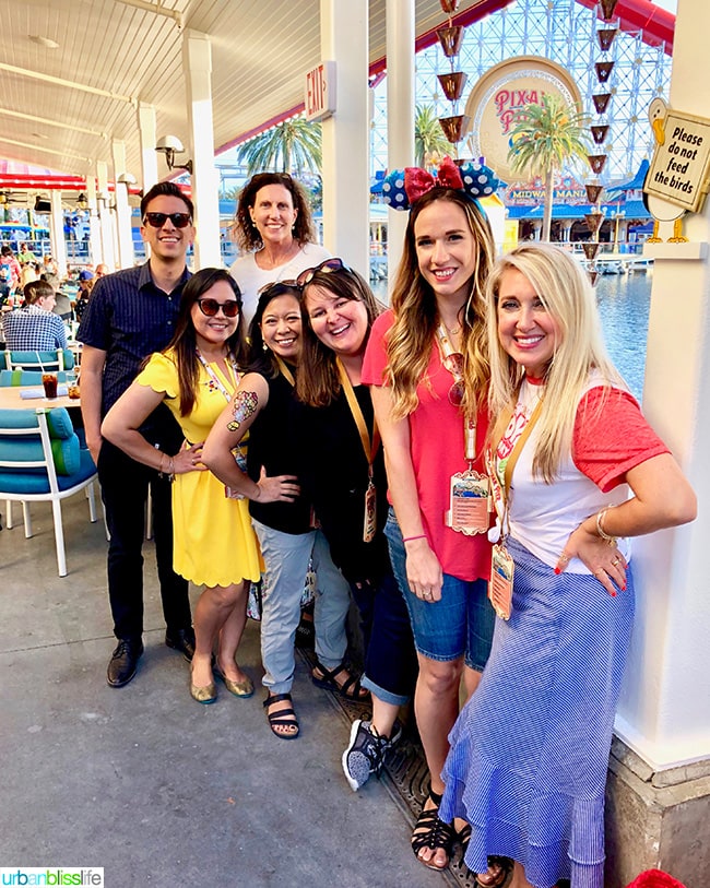 Group of women at Disneyland Pixar Pier