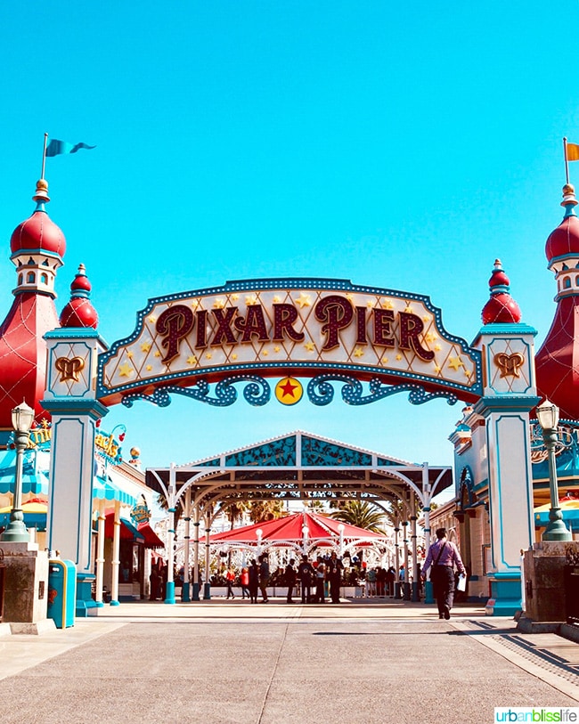 Disneyland Pixar Pier sign
