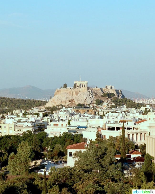 City view of Athens with Acropolis