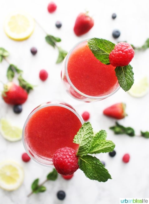 Raspberry Lime Bellini