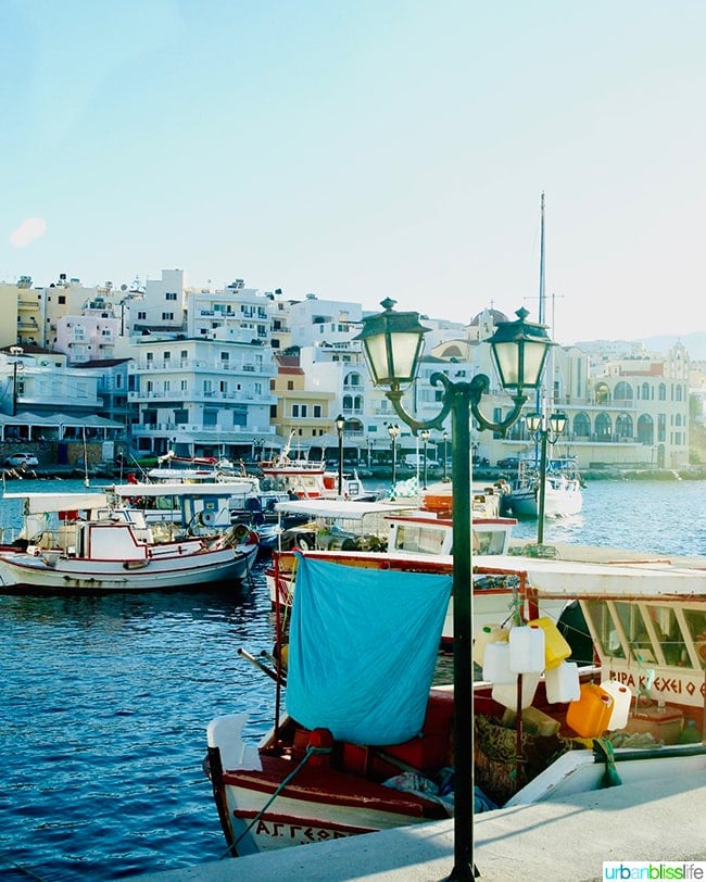 boats in the port of Pigadia on Karpathos Island, Greece