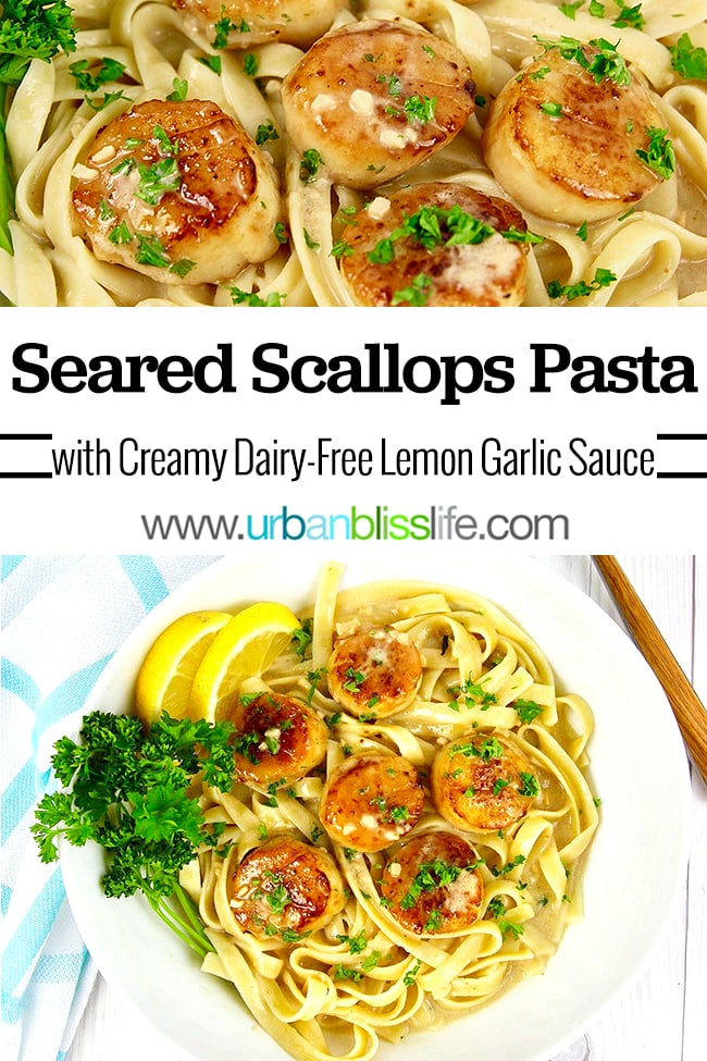 Pan seared scallops pasta recipe