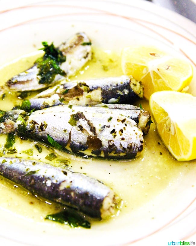 Greek sardines at Epirus Tavern in Athens, Greece