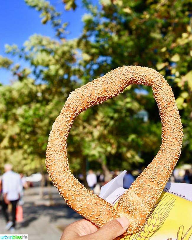 Koulouri in Syntagma Square in Athens, Greece