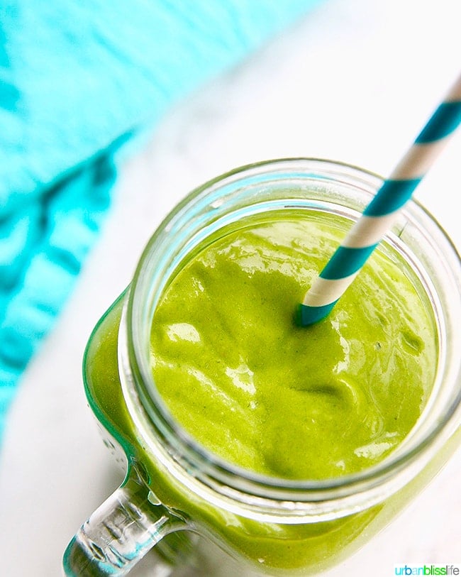 Avocado Green Smoothie close up