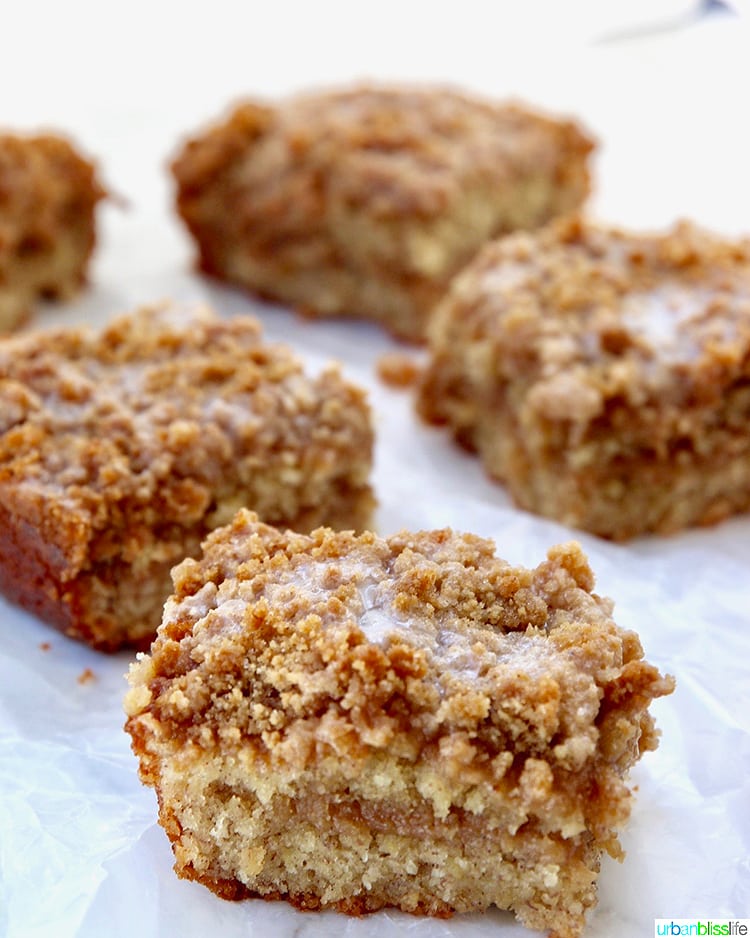 Banana Crumb Coffee Cake slices