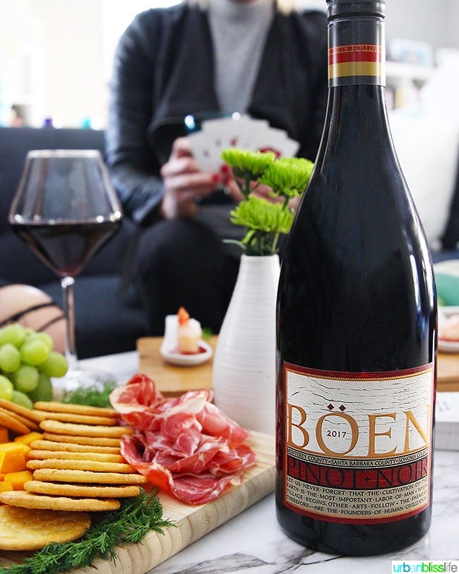 Boen Pinot Noir red wine at girls night