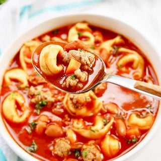 spoonful of Sausage Tortellini Soup