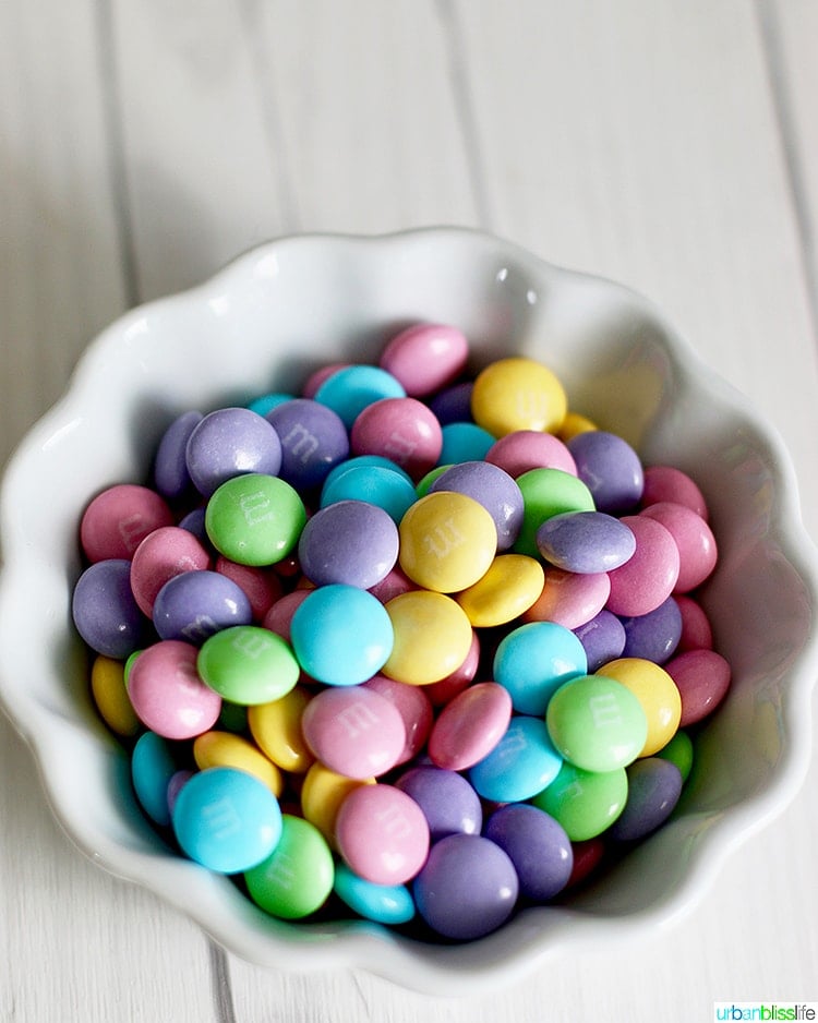 colorful Easter M&Ms