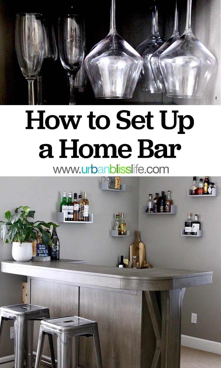 How to Set Up a Home Bar - tips and pics