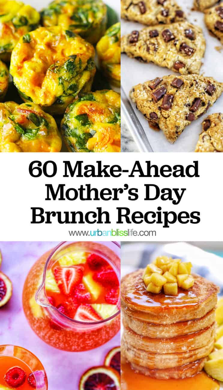 Mother's Day brunch recipes collage with text