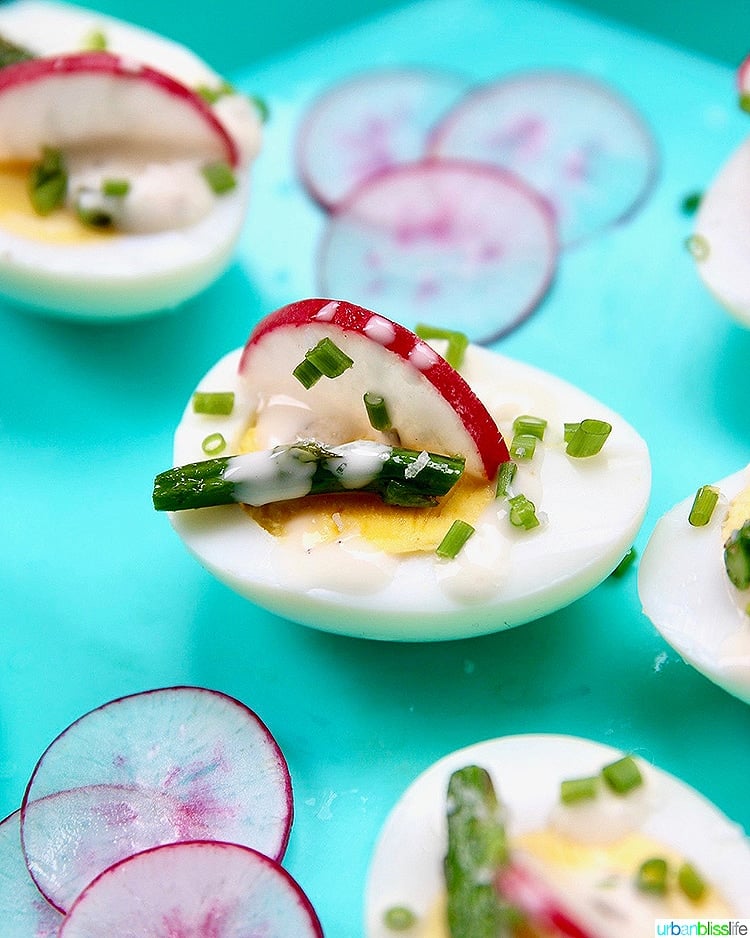 Easy Veggie Ranch Egg Appetizers