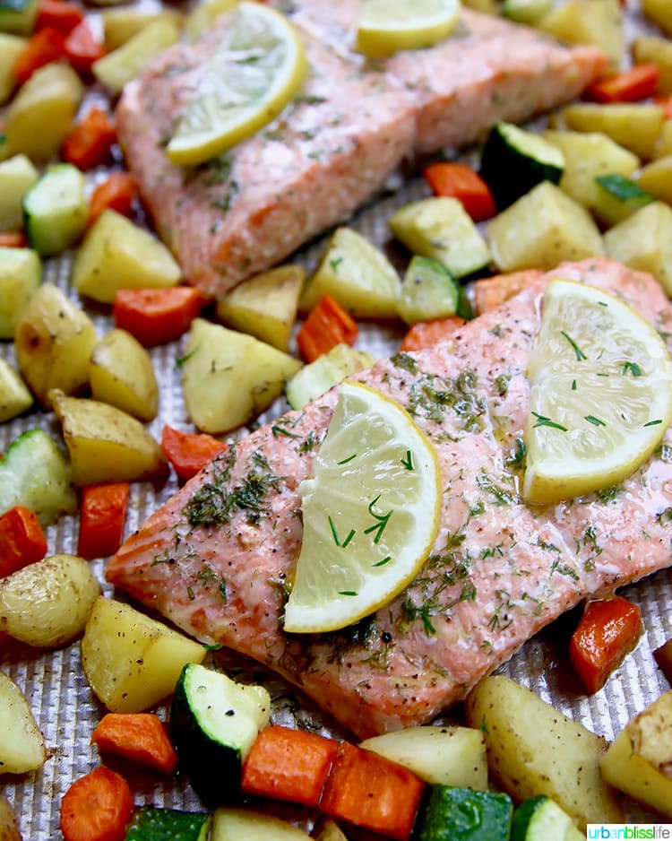 salmon with vegetables